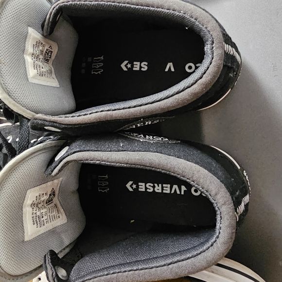 Converse 2 pair Bundle Mid top Canvas Sneaker Yellow & Black Men's sz 10.5 - Picture 8 of 9